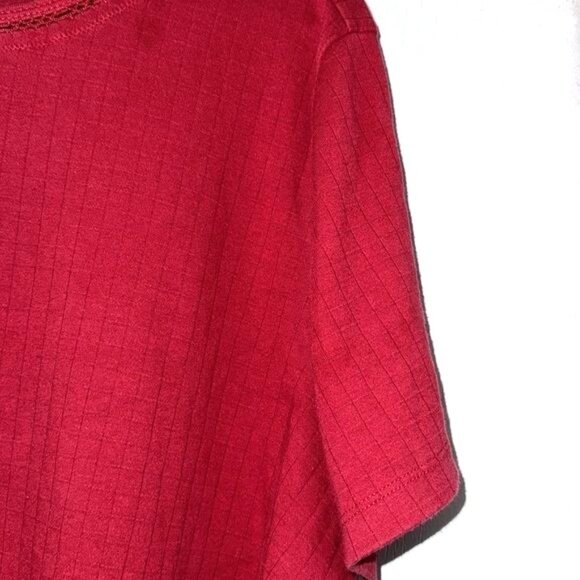 Alfred Dunner Red Short Sleeve Shirt With Anchor Bead Design Womans 1X Cotton Bl - Picture 4 of 8